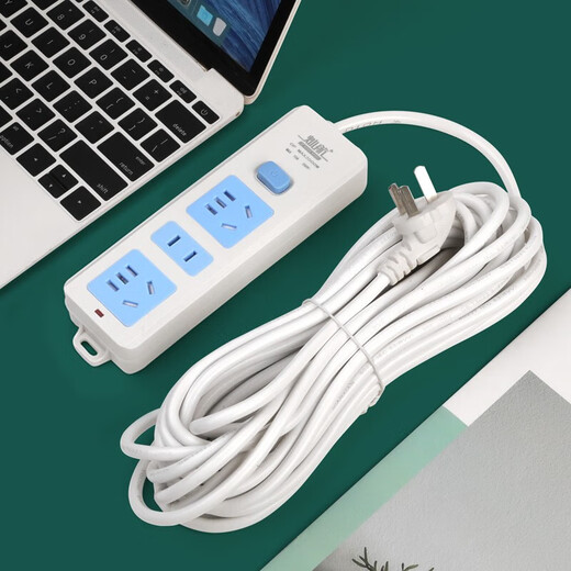 Canhang pure copper socket board plug-in strip with wire strip plug-in long-meter drag strip wiring board household multi-hole plug-in board long-line plug-in board single row 3-position socket 12 holes main switch thickened 1.8 meters line