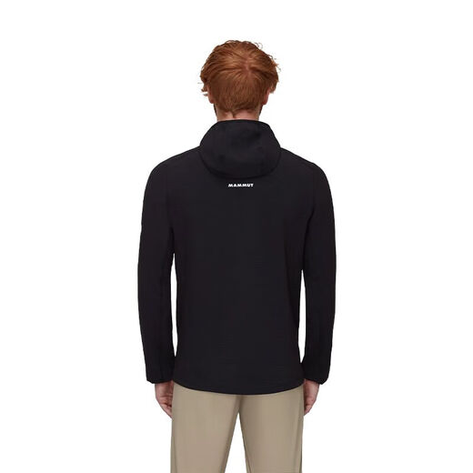Mammoth (MAMMUT) Madris Light Men's Windproof and Water-Resistant Lightweight Breathable Mid-layer Fleece Jacket 0001-Black (Mixed New and Old Styles) M
