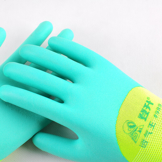 Atmungsaktives König #989 Schaum Latex Anti-Schlupf-Arbeitskomfort Arbeit Handschuhe tragen resistente kleber imprägnierte halbhangende Arbeit, die Männer klettern, um atmungsaktiven König zu klettern #9893 Dual Experience Paket L.