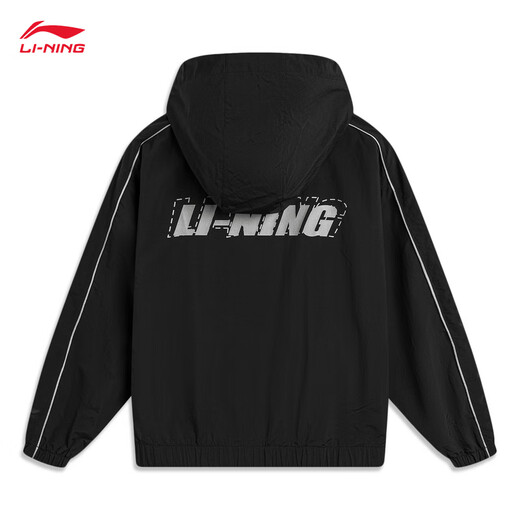 Li Ning Lotus Leaf Protective Trench Coat丨Sports Trench Coats Men and Women's Same Summer Water-Repellent Outdoor Mountaineering Suit Loose Jacket [Trendy and Fashion] Black 695-1 2XL