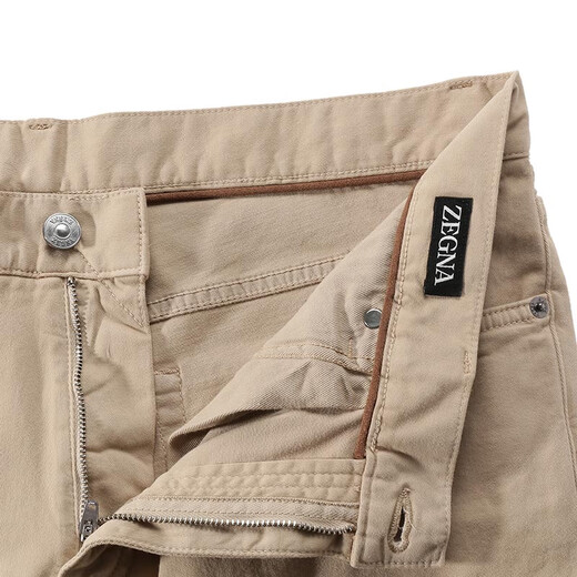 杰尼亚（Zegna）新品 男士棉质ROCCIA修身版牛仔裤长裤男装礼物男 E8PZW CITY 830 米色 33