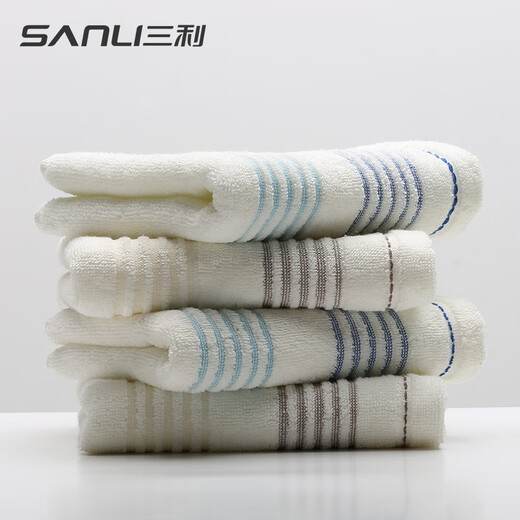 SANLI (SANLI) Serviette Pure Coton Place Lavage ménage Grande serviette douce et absorbante pour les hommes et les femmes 8678 Point flottant simple Satin large 4 Pack 9793 9793 Face Yagge Toule 4 PACK 0G33X70CM