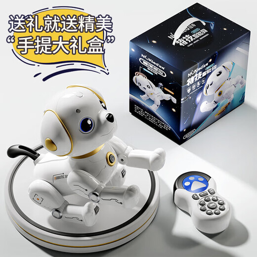 Sodi Perro robot inteligente Juguete para niños Programación para niños Truco Robot de control remoto Educación temprana Bebé Regalo de cumpleaños Control de voz táctil-Programación-Control remoto Perro robot