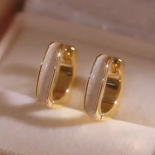 Idel dripping glaze geometric earrings light luxury high-end earrings niche simple design earrings 2025 new square earrings for women square earrings gold E3268