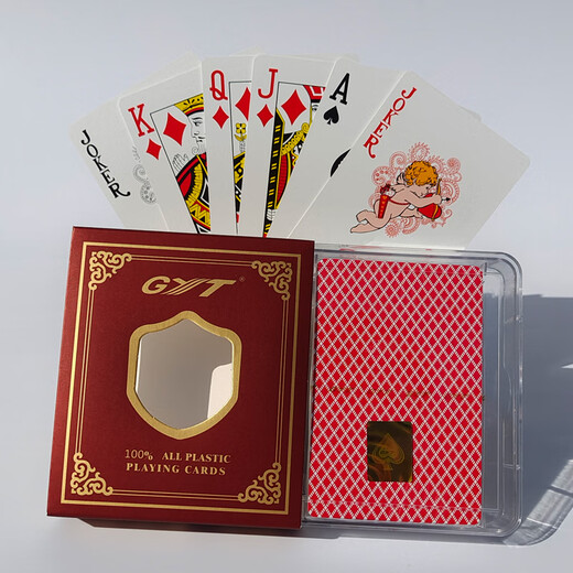 Kinputon 6 paires] Plastic Poker Gold Art Gyt Gyt Double face pote poker PVC GAK SOHA Bridge Gyt688 Bleu [6 paires]