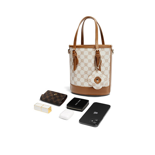 Senda Bucket Bag Women's Spring and Autumn New Shopping Mall Fashion Crossbody Bag X1477CX4 Beige F