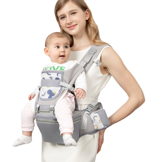 St. Philippines Baby Baby Back Board Booth Pool Baby Witting Baby Wittering Baby Light Light Convenience Multifunctional Four Seasons General Gray Printing Lumbar Stool- [15 kinds of back method]