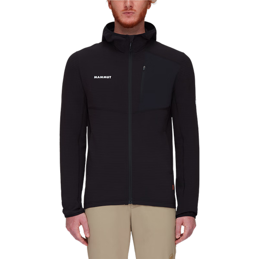 Mammoth (MAMMUT) Madris Light Men's Windproof and Water-Resistant Lightweight Breathable Mid-layer Fleece Jacket 0001-Black (Mixed New and Old Styles) M