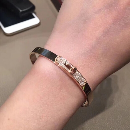 Junkiss kelly light luxury niche exquisite bracelet for women 18K rose gold color gold bestie niche internet celebrity bracelet for girlfriend silver