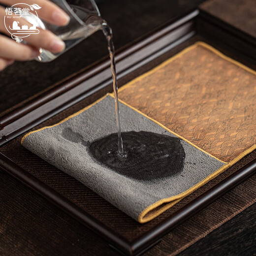 Wu Ming Tang high-end tea towel, Chinese style, high quality absorbent tea cloth, Taiwan brocade tea mat, special cleaning tea cloth for dry soaking