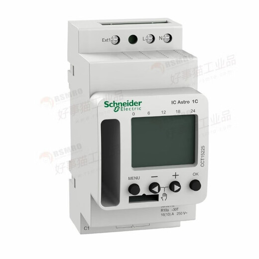 
Schneider Electric Programmable Time Control Switch Acti9 IC Astro1C SMART 10A, 1 Channel CCT15940 ITA 4C 24h/7d 30