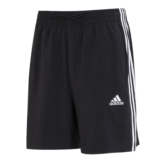 adidas阿迪达斯短裤男裤2025夏季运动裤跑步健身训练透气五分裤休闲裤子 IC1484/经典三条纹 L