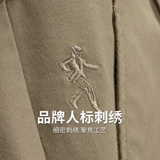 Dancing with the wolf [DP free ironing] stretch cotton casual pants for men 2025 summer new business solid color breathable straight trousers 4033 khaki 701-summer style 32