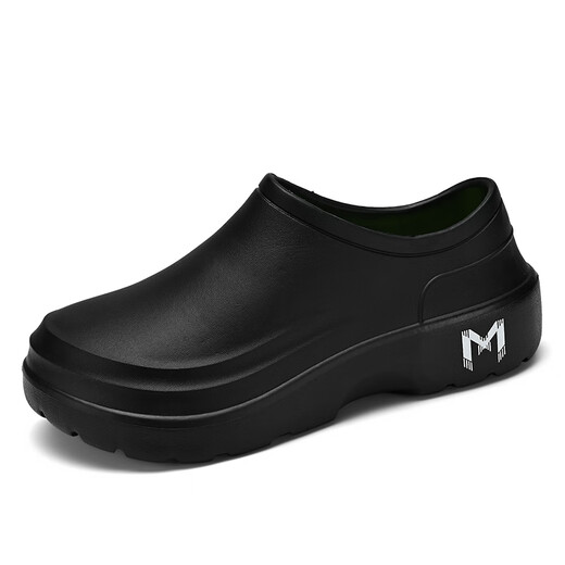 Tibetan Mei Times Chef Shoes Men's Spring and Summer Breathable Kitchen Breathable IMPRESION IMPRESIÓN ANTI-Oil Working durante mucho tiempo No se cansa de trabajar Zapatos de protección del trabajo Negro 41-42