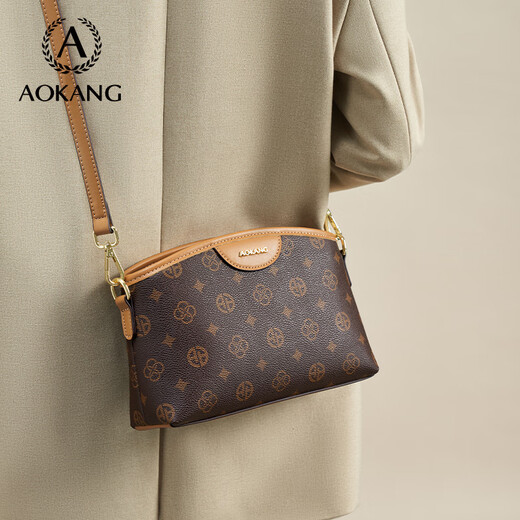 Aokang bag women's bag 2025 trendy retro small square bag light luxury crossbody shoulder bag birthday gift for mother and wife