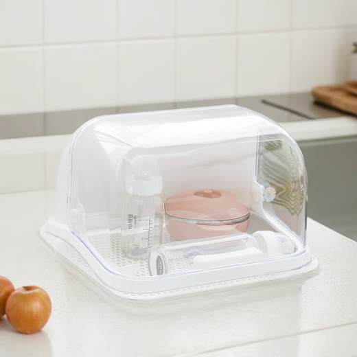 
Baby bottle storage box tableware storage box water cup storage box tea cup holder transparent dustproof box red 1276