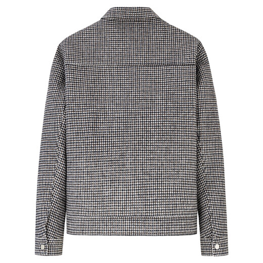 Dance with wolves [wool] jacket male winter fashionable bird grid coat men's down jacket 003 gray 175