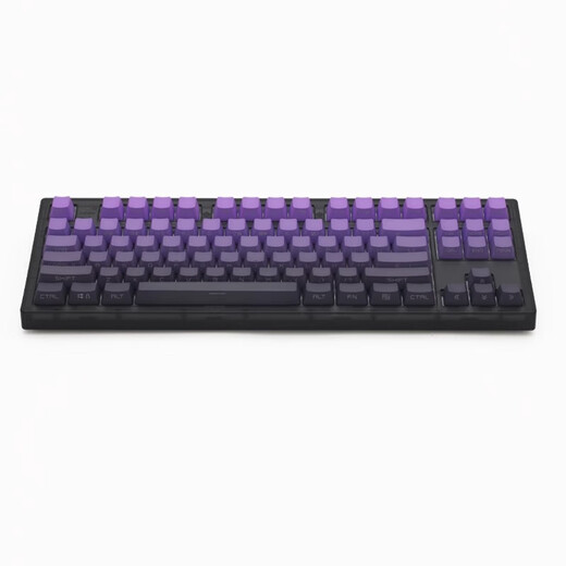 腹灵MK870鸿运当头侧刻成品无线机械键盘蝮灵客制化套件87键游戏 黑曜石【三模】+紫气东来 青轴【宿友挨打轴】
