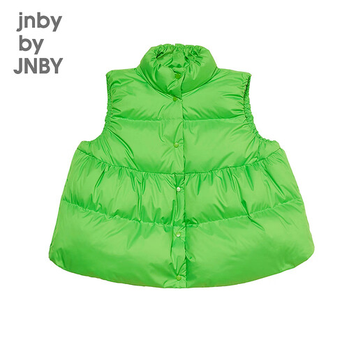 jnby by JNBY江南布衣童装秋冬女童轻薄羽绒马甲A型下摆羽绒服儿童1N9C13601 338荧光绿（批次1） 140 cm