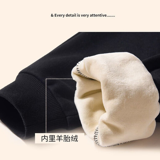 Snoopy (SNOOPY) children's clothing, boys' pants, sheep's wool winter thickened trousers, medium and large children, navy/crown letter Nubby 140