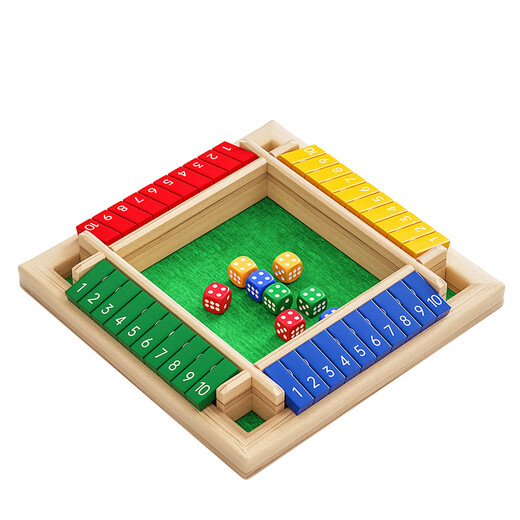 丹妮奇特（Dan Ni Qi Te）数字翻牌游戏棋类大班材料数学思维玩具积木儿童桌游3到6岁 四色翻牌游戏+单身贵族棋