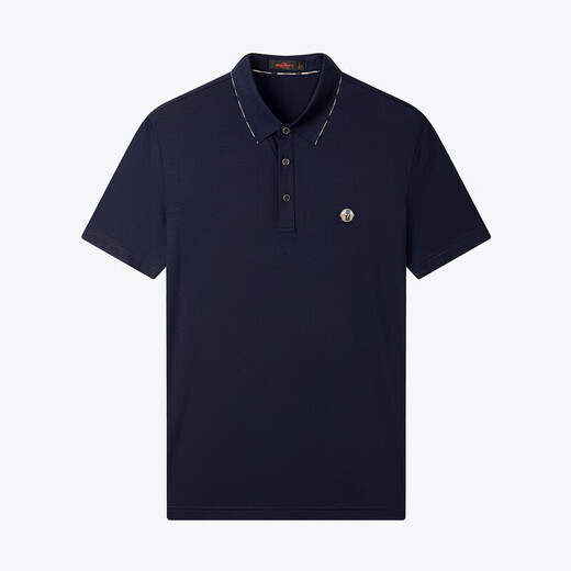 Qipai men's short-sleeved polo shirt business casual high elastic seamless collar polo shirt for young and middle-aged people