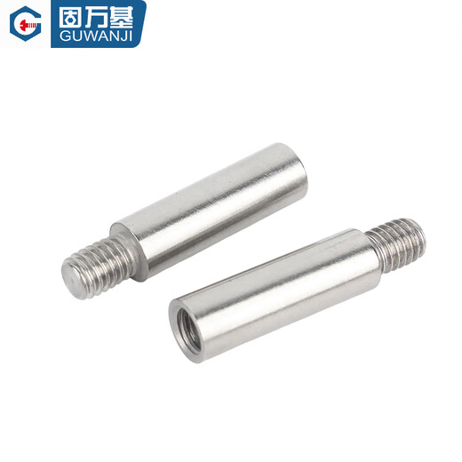 Guwanji 304 stainless steel single-head round stud lengthened nut isolation column internal and external tooth adapter reducing screw fastener M8x40+10 (2 pieces)