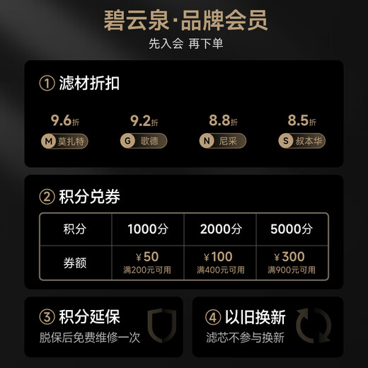 碧云泉N9系列官方净水器滤芯702L原厂原装 N9极光-R702PLUS：3级滤芯