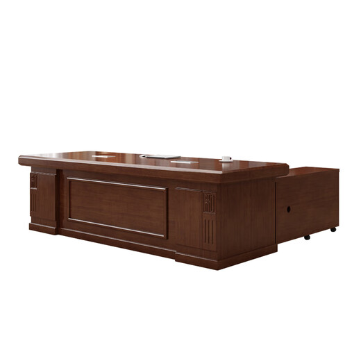 Cosenger solid wood boss desk office desk new Chinese style high-end simple boss desk office chairman president desk and chair combination single table without side cabinet 1.8 meters