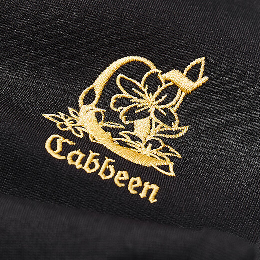 CABBEEN stretch slim fit CABBEEN gold thread embroidered summer loose legged sports pants and casual pants for men, coal black 01 L 175/50