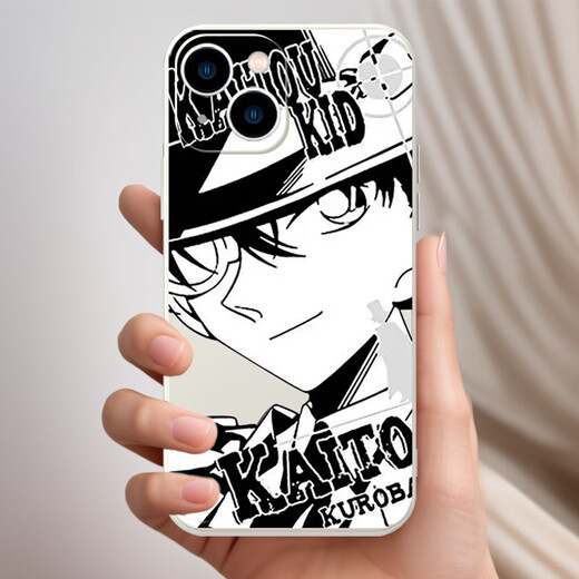 Hoshichichi Monster Thief Kidd Phone Case Kidd Apple 13 Huawei Mate 40 Detective Conan iPhone 14 Promax 12 Conan Oppo se aplica a Vivo Joint 50 Xiaomi 11 Límite de borde recto TPU - White antiguo - JLA12370 Monster iPhone 15