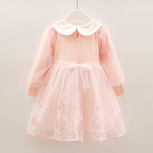 Xin Yueqing Elsa Princess Dress Girls Autumn Elsa Dress New Frozen Elsa Dress Children's Birthday Dress Light Blue + Bag 110