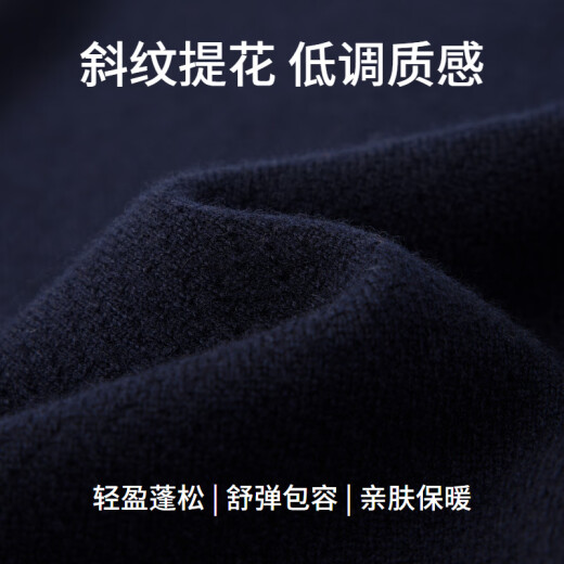 EMZ鄂尔多斯【5A抑菌 抗静电】男士针织毛衣拉链立领套头含羊绒毛衫