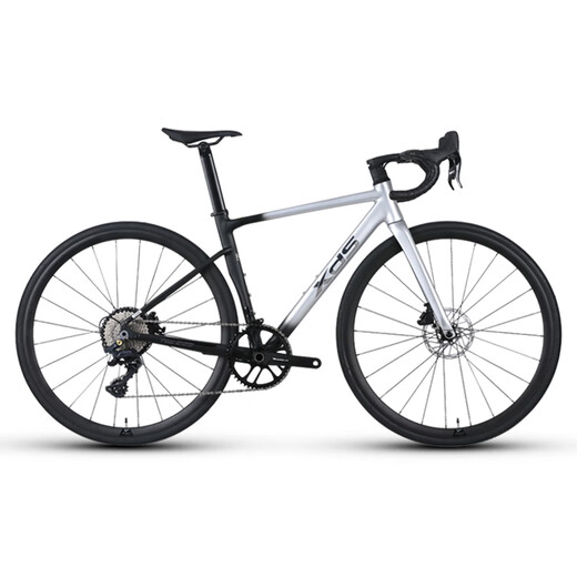 Xidesheng Road Bike 2024 RS500 Карбоновый волокно передний вил-вилку с помощью односкоростного гидравлического дискового тормозного тормозного космоса (алюминиевое колесо) [полная отгрузка транспортного средства] 480 мм (рекомендуемая высота 165-175 см)