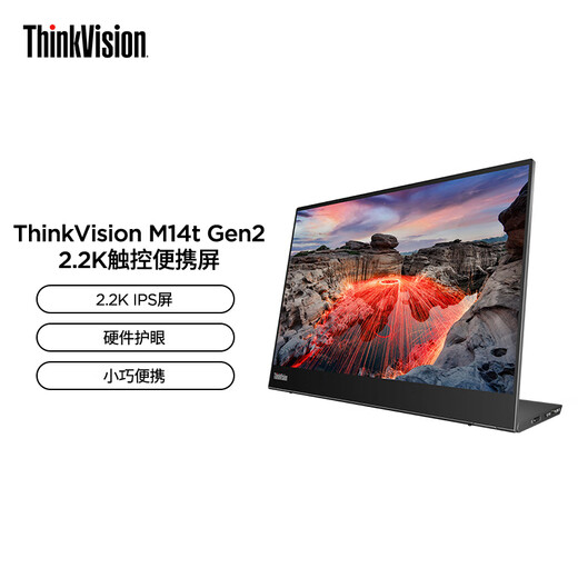 Lenovo ThinkVision Monitable de 14 pouces moniteur portable IPS Screen 10 points Le stylet de toucher capacitif est livré avec M14TGEN2