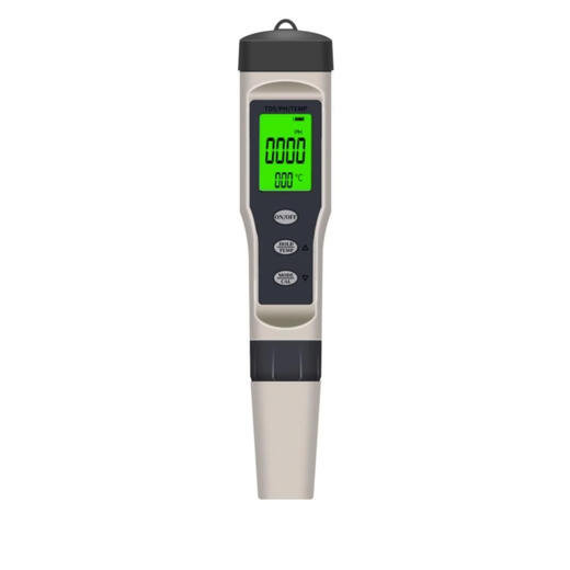 Multifunktionaler Wasserqualitätserkennungsstift pH -Stiftsäure -Messgerät TDS Leitfähigkeitstester Temperatur Salzgehalt Fischtankerkennung Rücklicht 9902 EC/PH/Temperatur drei