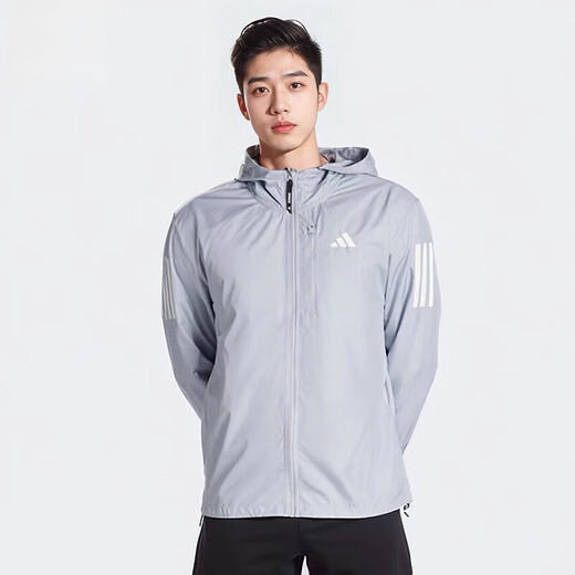 阿迪达斯 （adidas）外套男2025年秋季健身训练跑步连帽防风休闲夹克运动服IN1483 IN1484 S