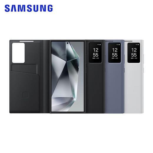 SAMSUNG Galaxy S24 Ultra Smart Window Protective Case Flip Phone Case Original Phone Case Purple