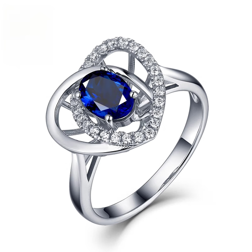 HEEKAIYI Ring Women's Blue Gemstone Ring Luxury Jewelry Chinese Valentine's Day Birthday Gift for Wife and Girlfriend Blue Tanzanite Ring 2.0 Carat (/Selected Flawless)