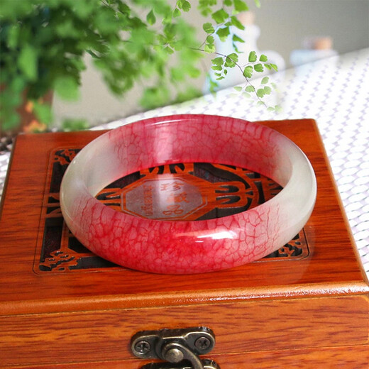 Muqin Xiu Jade Chicken Bloodstone Bracelet Jade Bracelet Jade Bracelet Women's Jade Jade Bracelet Crafts 56mm