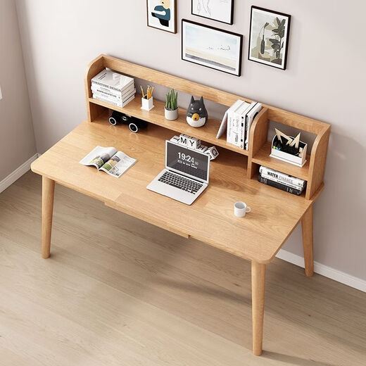 Gongding living room all solid wood desk oak computer table home bedroom simple desk study table drawer table writing table simple single table 60*40*75