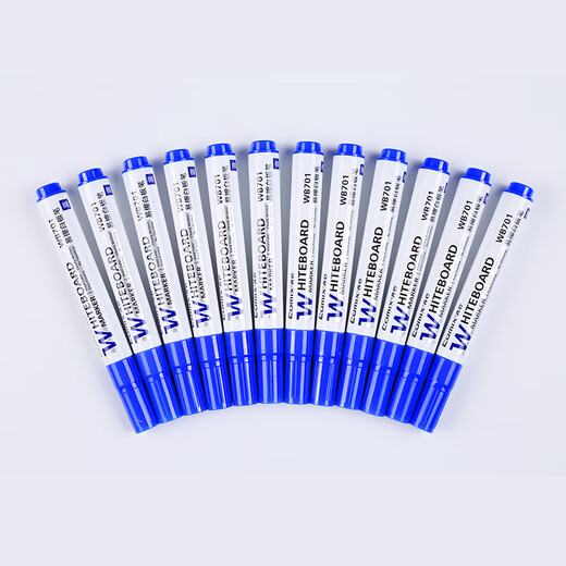 Comix (Comix) Couleur lumineuse facile à polonais Meeting Whiteboard Pen 12 Packs Blue WB701