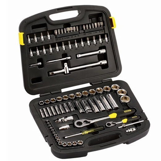STANLEY Socket Ratchet Wrench Set Extended Adapter Rod Metric Auto Repair Set 86-piece Set 94-190-22