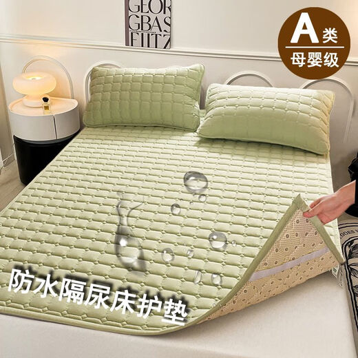 Chouying urine pad large size 180x200a waterproof bed baby mattress soft cloth bottom diaper waterproof bed sheet can be washed upgraded waterproof model - gray [7A antibacterial] 90X191cm [single bed pad]