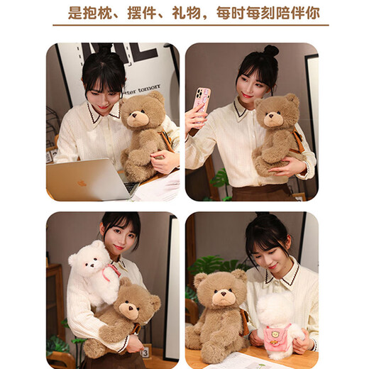 WELTSTON teddy bear doll plush toy doll doll pillow birthday gift girls gift teddy bear backpack