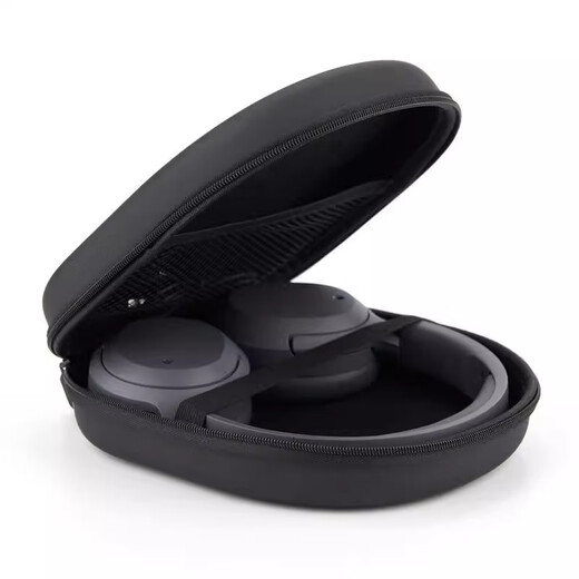 Shuyi Suitable for Baseus H1i bag H1i double gold label storage bag D05 head-mounted wireless Bluetooth headset protective cover portable handbag plus hard box stain-resistant and pressure-resistant black classic style - black lining headphone bag