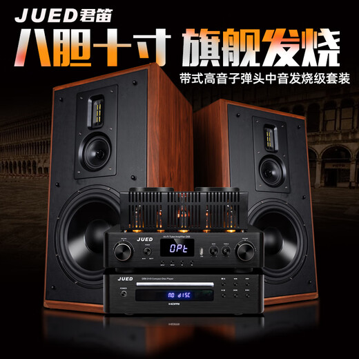 君笛 S310旗舰发烧级胆机音响套装大功率胆机功放机三分频10寸hifi书架音响客厅组合音箱家用音响 S310套装