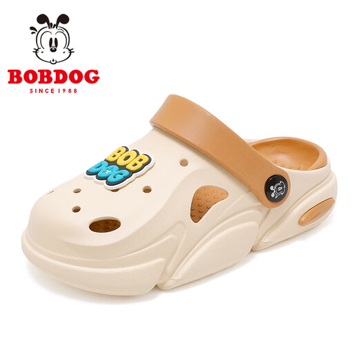 Babudou children's shoes children's hole shoes boys summer soft sole slippers 117542170 meters/light brown 30-31