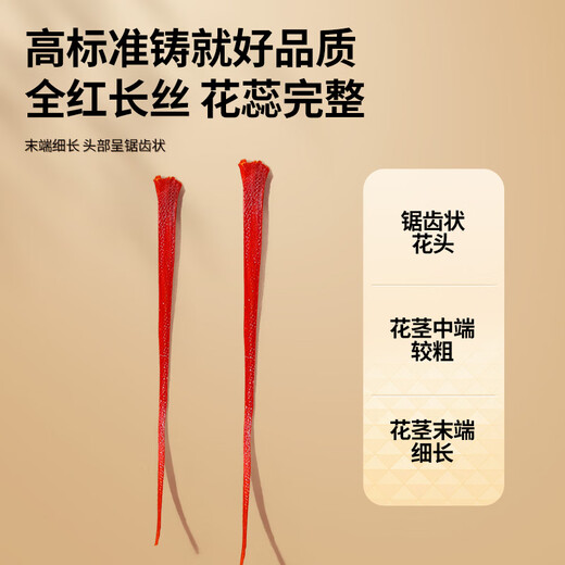 同仁堂品牌 西红花2g伊朗藏红花老人自用非中药材滋礼补品父母长辈礼物