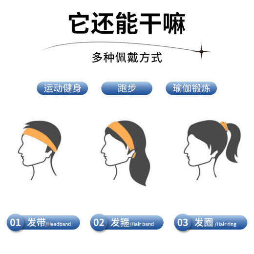 Li Ning (Li-Anning) Diadema deportivo Los hombres y la misma diadema de la cabeza de la cabeza de las mujeres y sudor, sudor, sudor, correa la correa del turbante, la diadema antideslizante a prueba de turbante